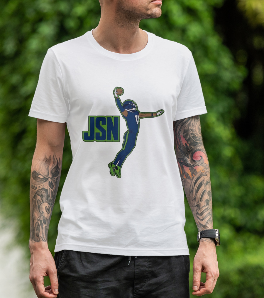 JSN Dunk Jaxon Smith-Njigba Seattle Football Jump Catch T-Shirt