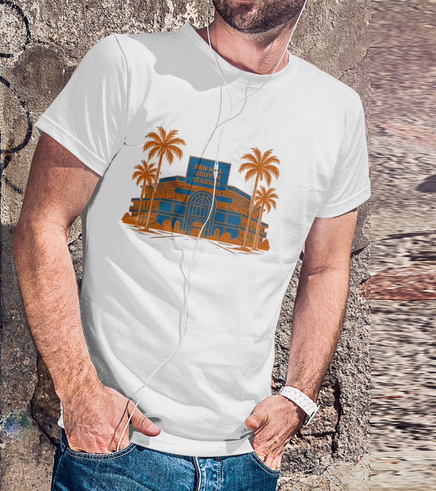 Ben Hill Griffin Stadium University Of Florida Gators Palm Trees T-Shirt