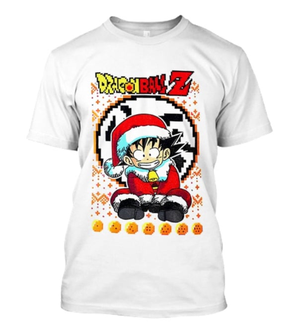 Dragon Ball Z Christmas Goku Santa Outfit With Dragon Balls T-Shirt