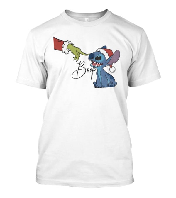Grinch Boop Stitch Christmas 2025 T-Shirt