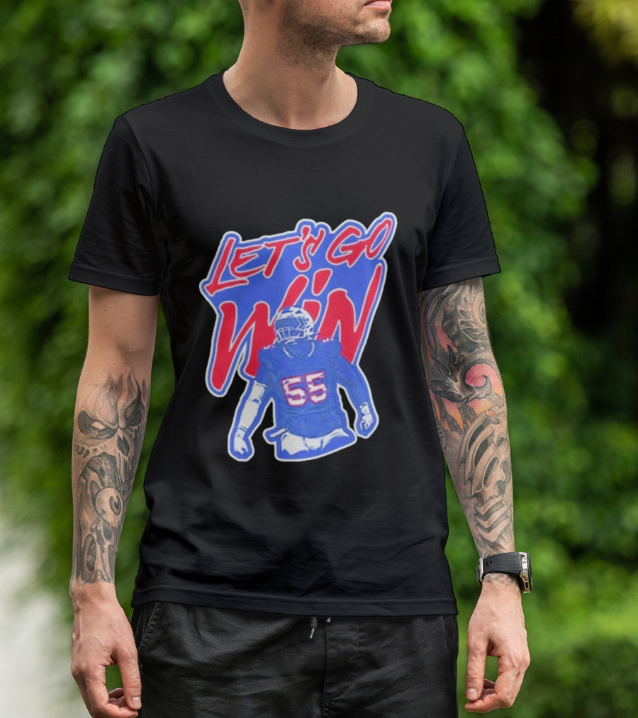 Let's Go Win Buffalo Bills Michael Hoecht 55 T-Shirt