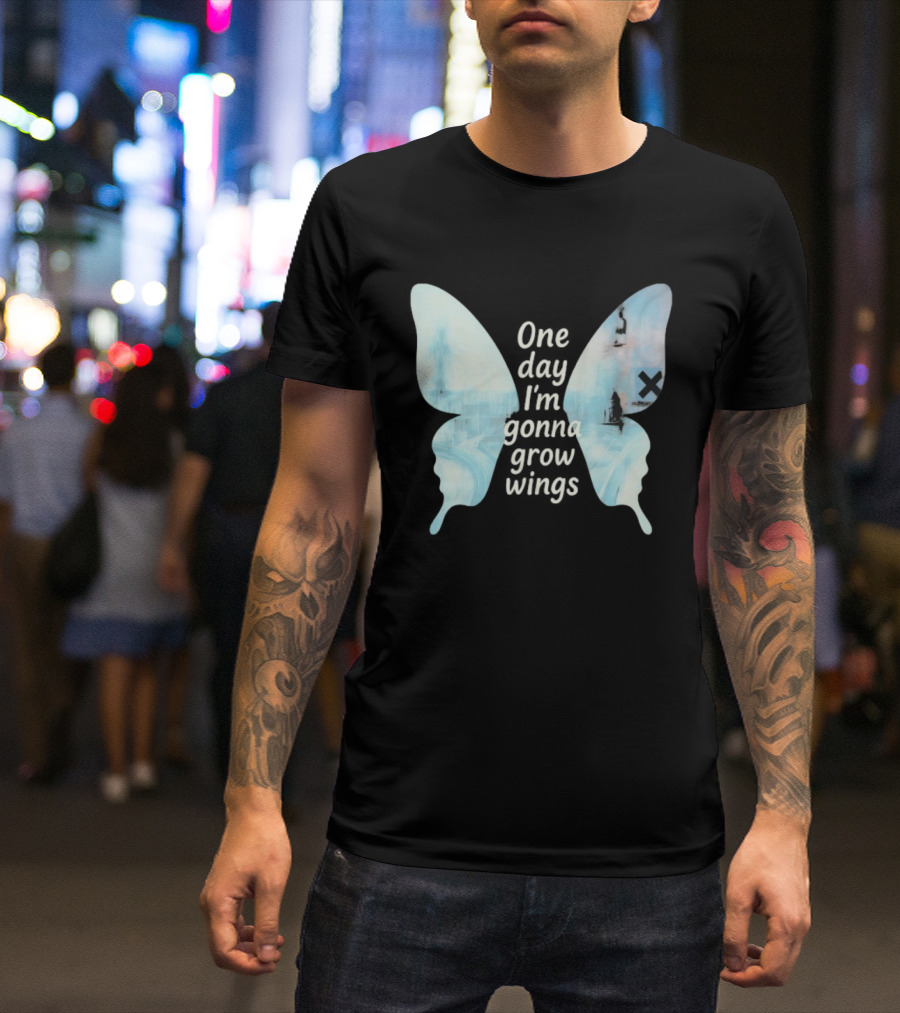Radiohead One Day I’m Gonna Grow Wings Butterfly Album Art Concept T-Shirt