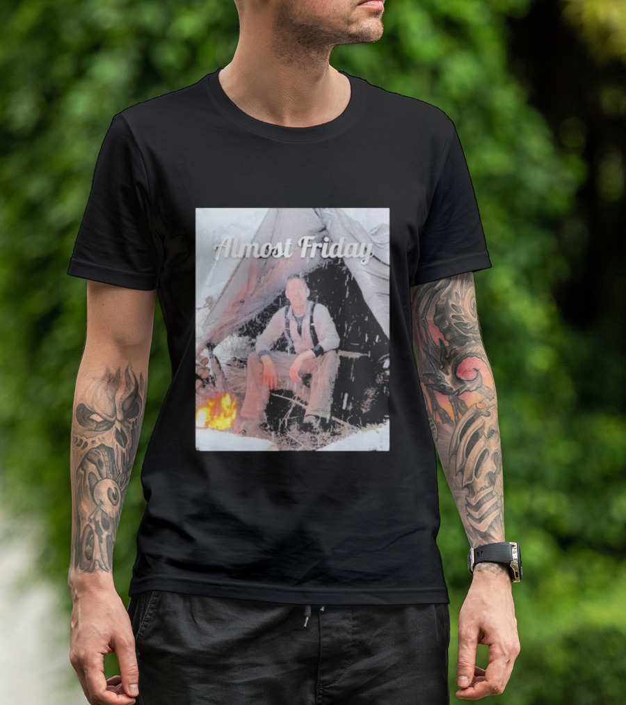 Almost Friday Luke Nichols Outdoor Camping Scene T-Shirt