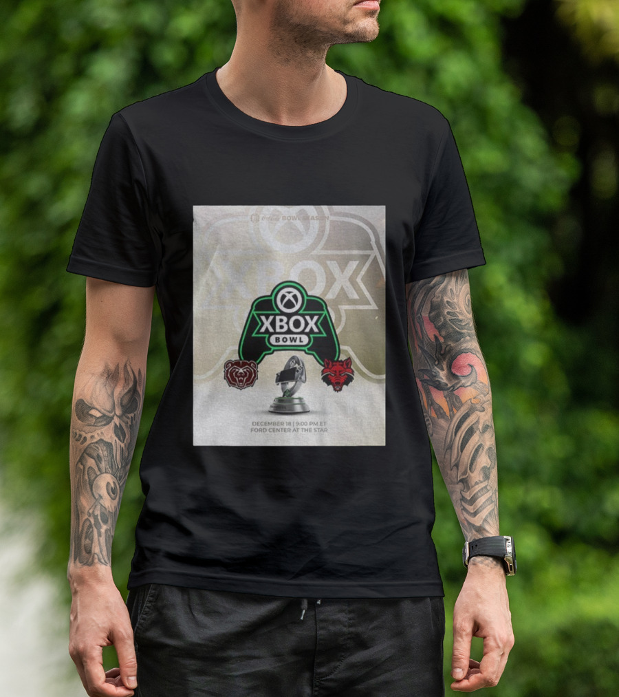 Xbox Bowl Missouri State Bears Vs Arkansas State Red Wolves Football 2025 December 18 Ford Center At The Star T-Shirt