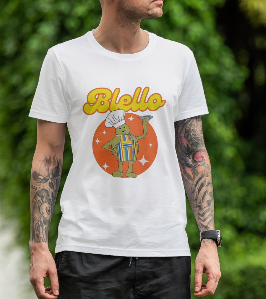 Biello Chef With Colorful Apron And Hat Retro Style T-Shirt