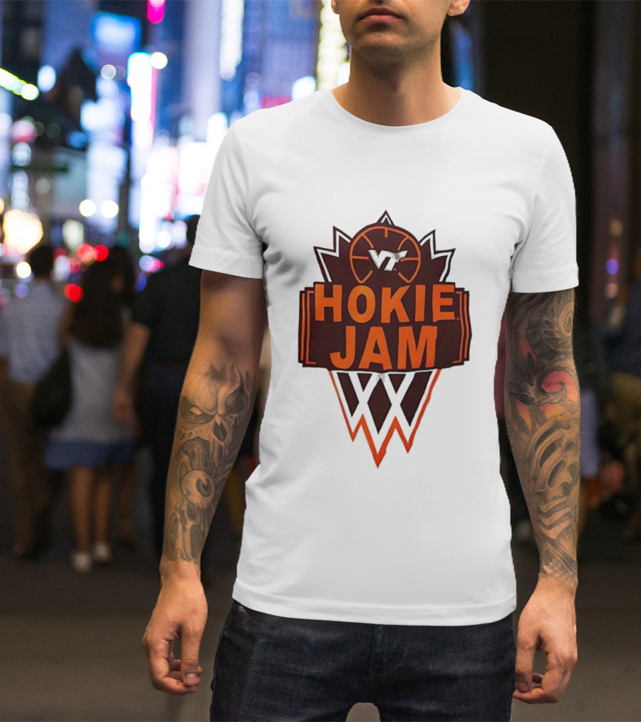 Hokie Jam Virginia Tech Basketball Logo Iconic VT Sports Event T-Shirt