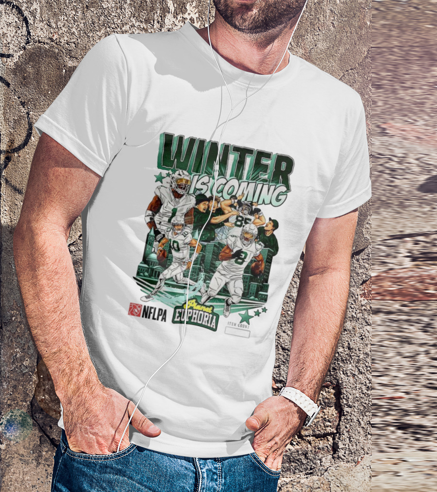 Philadelphia Eagles Winter Is Coming Player Euphoria City Skyline T-Shirt