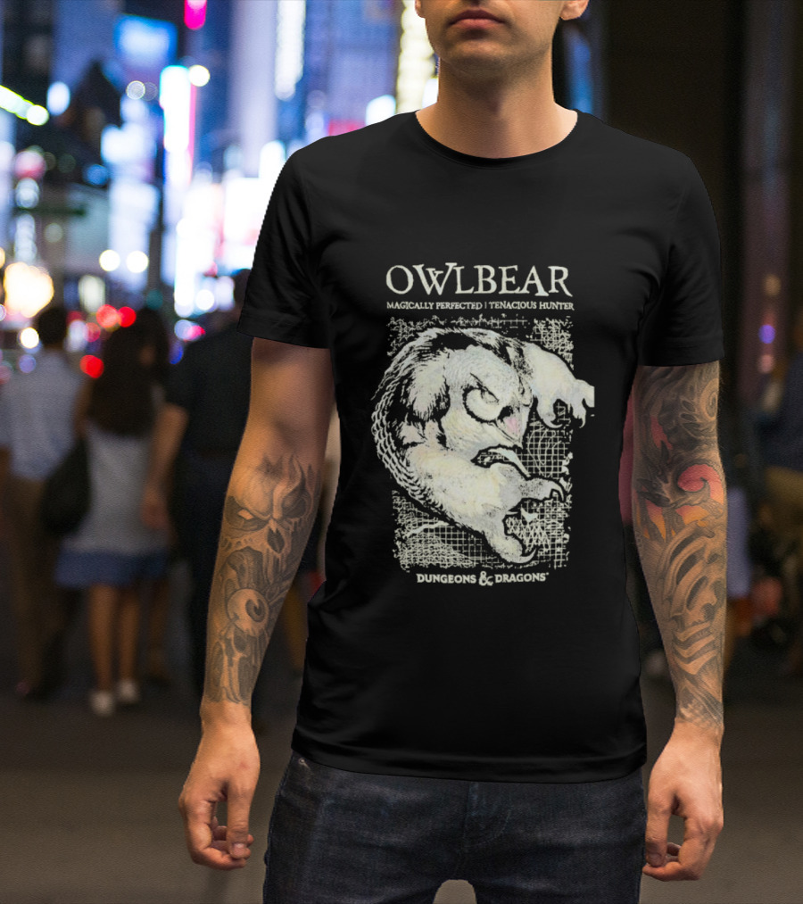 Owlbear Dungeons & Dragons Magically Perfected Tenacious Hunter T-Shirt