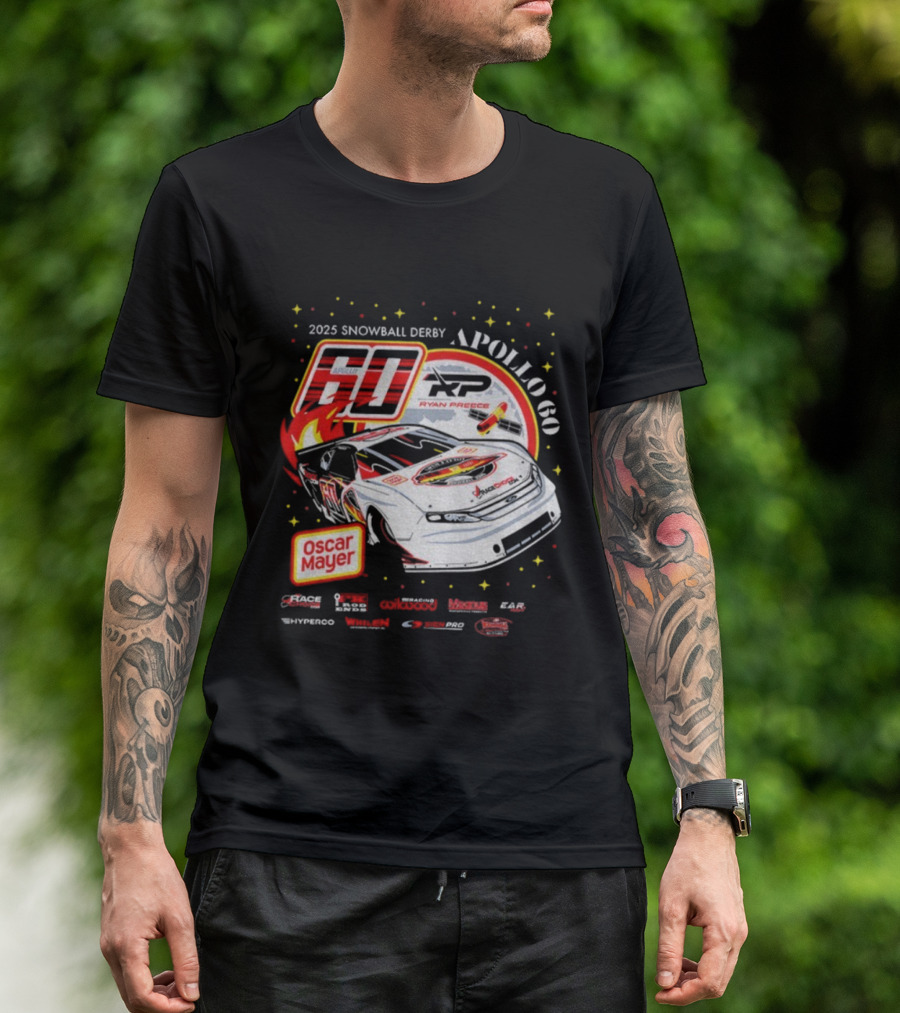 Ryan Preece 60 XP Apollo Oscar Mayer 2025 Snowball Derby Racing T-Shirt