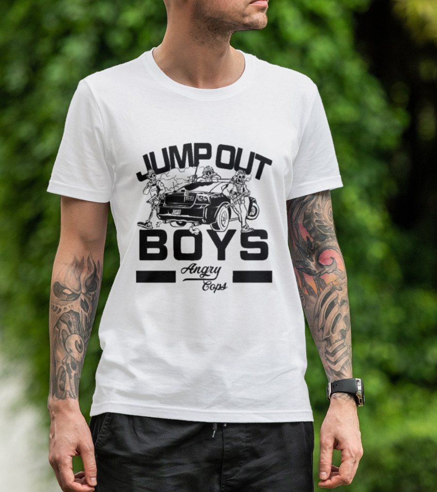 Jump Out Boys Angry Cops Tactical Humor Punishment Team T-Shirt