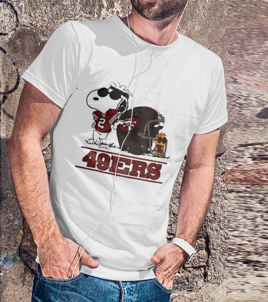 Snoopy Woodstock San Francisco 49ers NFL Football Helmet 2025 T-Shirt