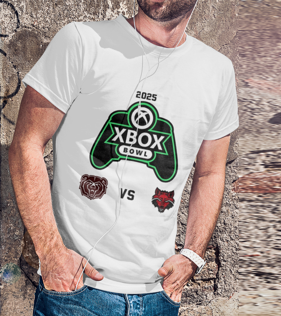 2025 Xbox Bowl Missouri State Bears Vs Arkansas State Red Wolves Showdown T-Shirt
