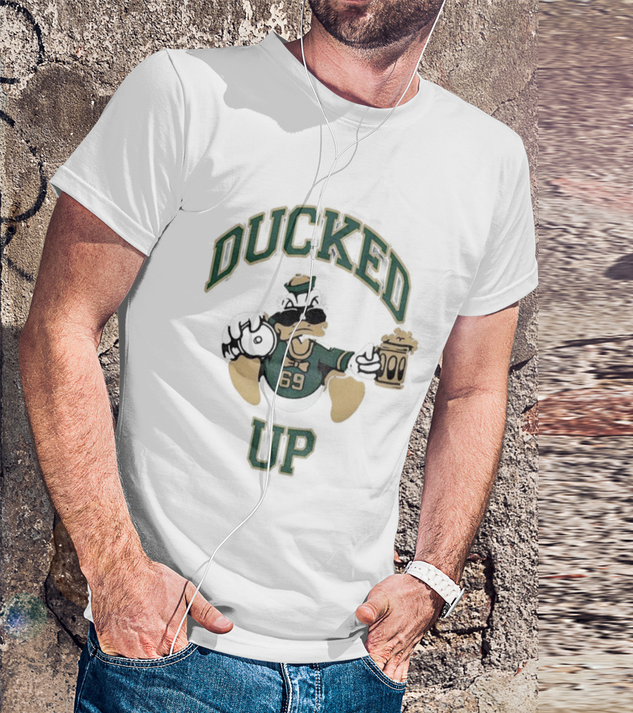 Ducked Up Oregon Duck Mascot Parody 69 T-Shirt