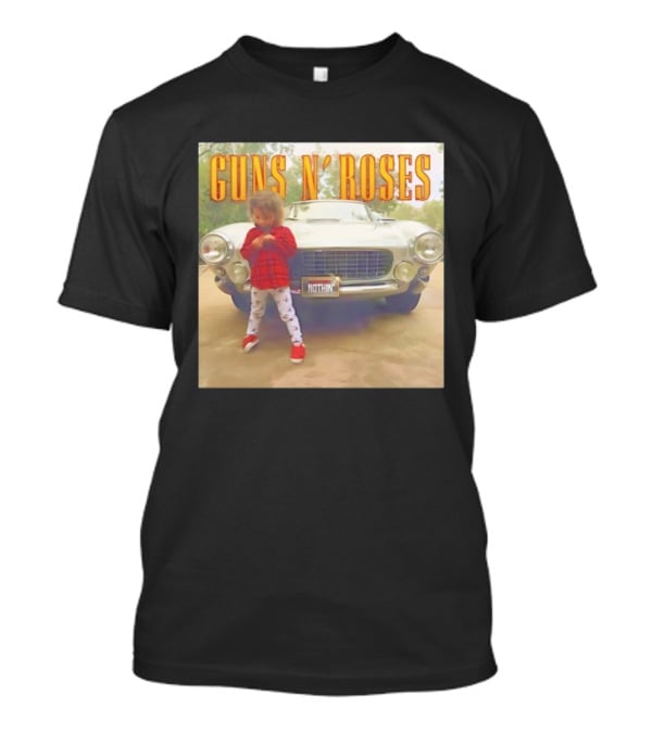 Guns N Roses Nothin’ Child In Front Of Vintage Car T-Shirt