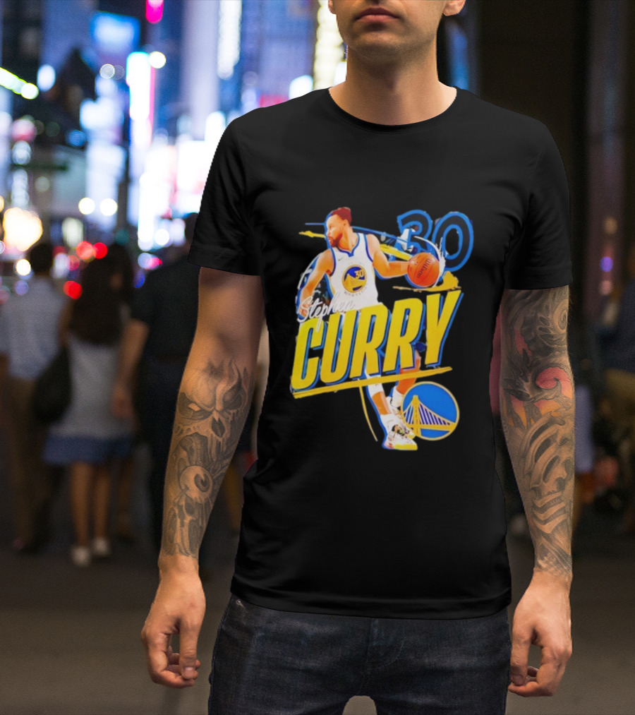 Stephen Curry 30 Golden State Warriors Basketball Icon T-Shirt