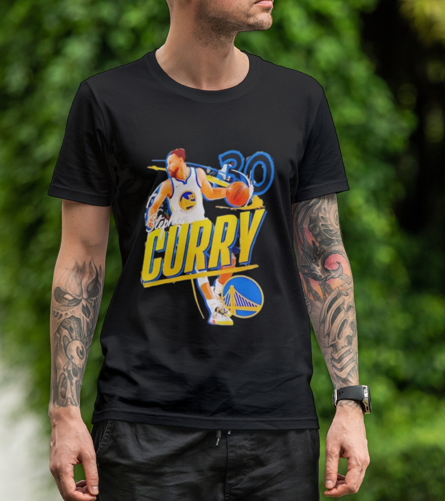 Stephen Curry 30 Golden State Warriors Basketball Icon T-Shirt
