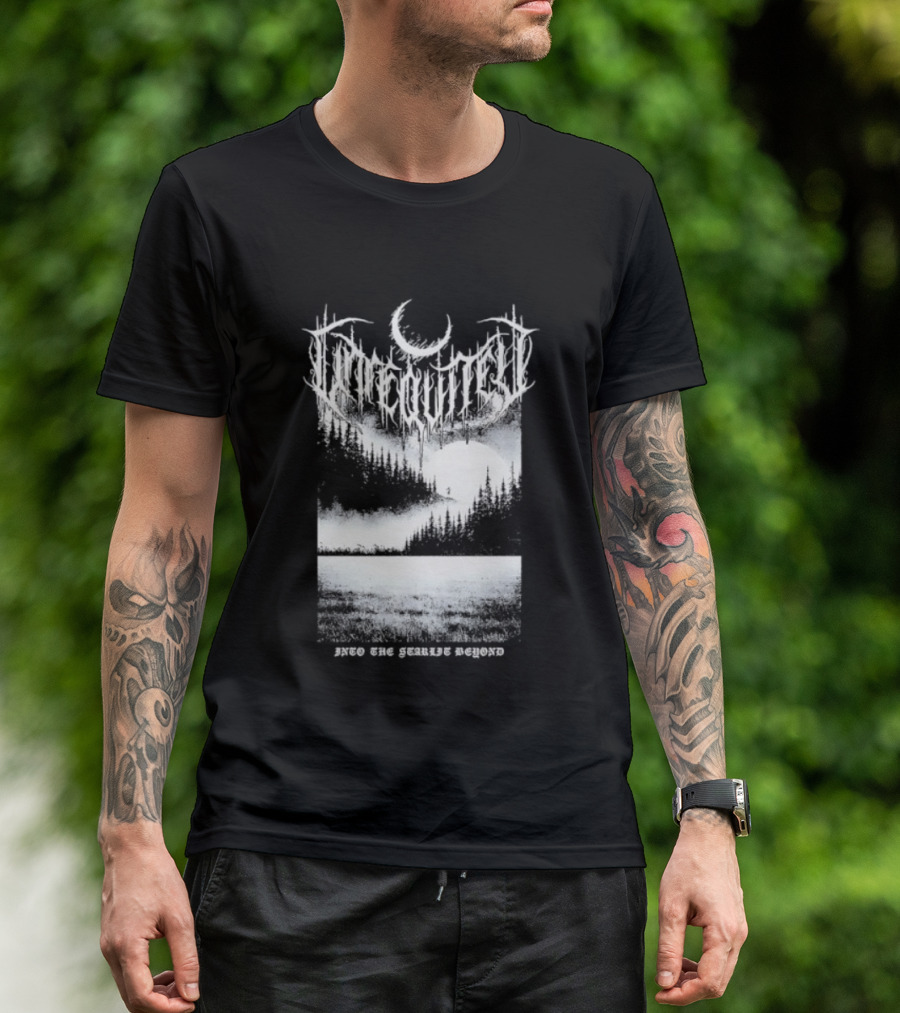 Svaltvinter Moonlit Forest With Geiranger Beyond T-Shirt