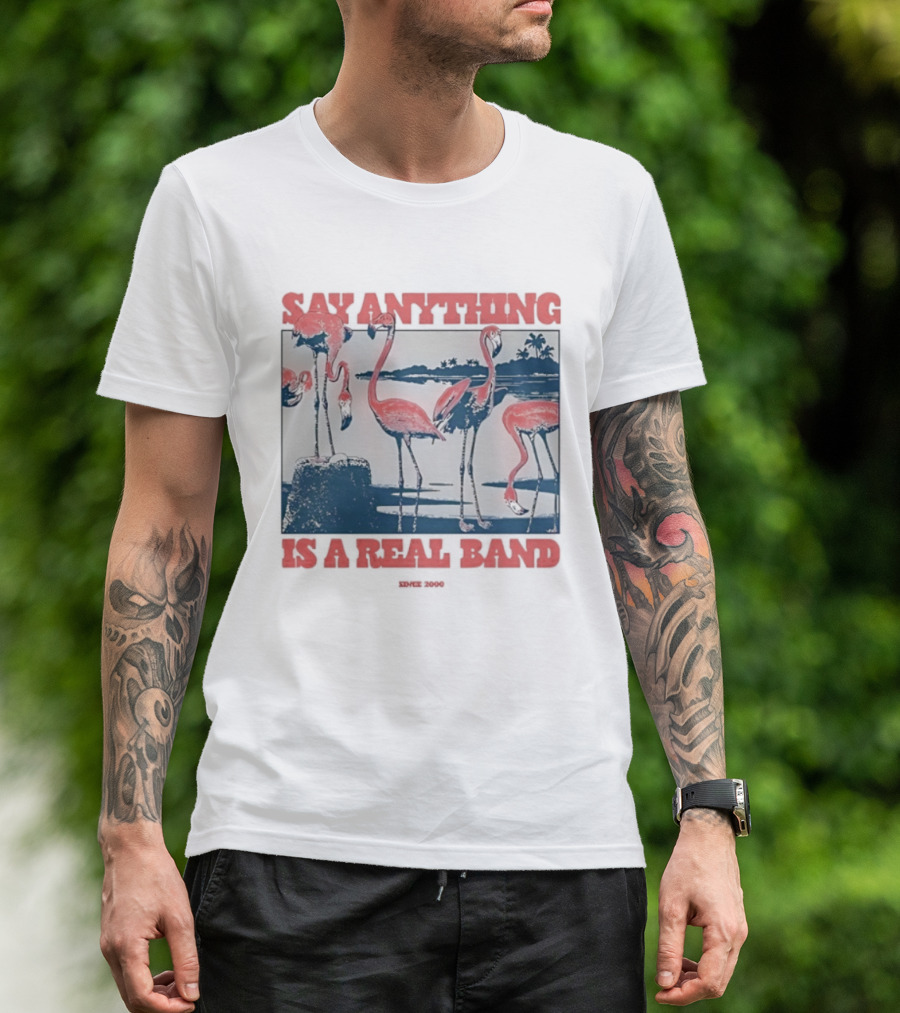 Say Anything Flamingo Is A Real Band Since 2000 T-Shirt