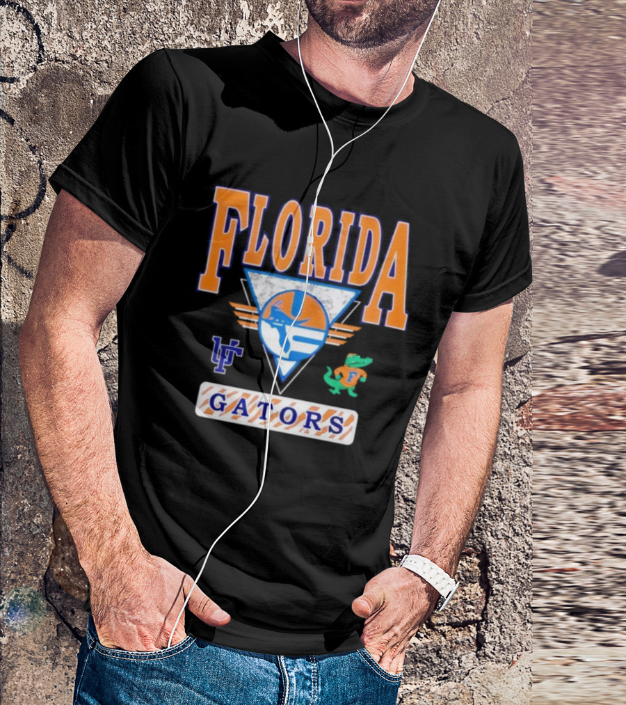 Florida Gators Vintage Retro Triangle LF Gator T-Shirt