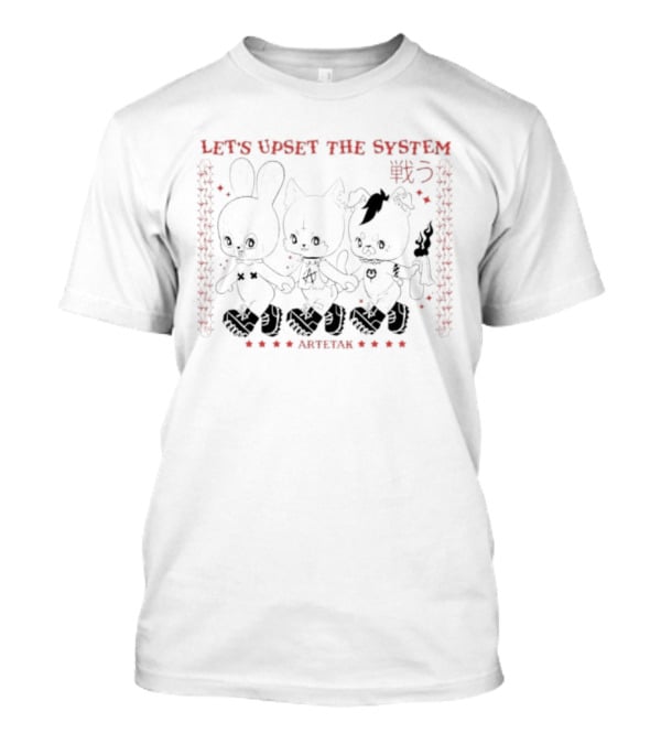Let's Upset The System Three Anthropomorphic Animals Japanese War Artteak T-Shirt