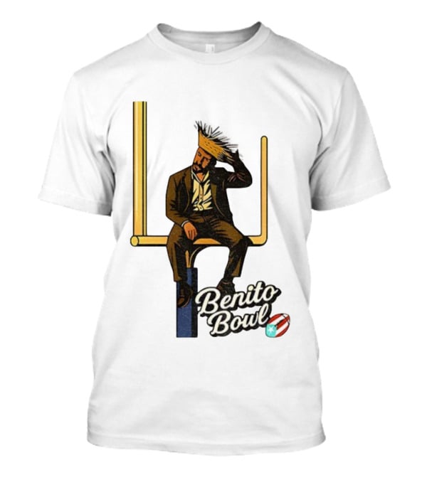 Benito Bowl Bad Bunny Football Goalpost 2026 NFL Comedy T-Shirt