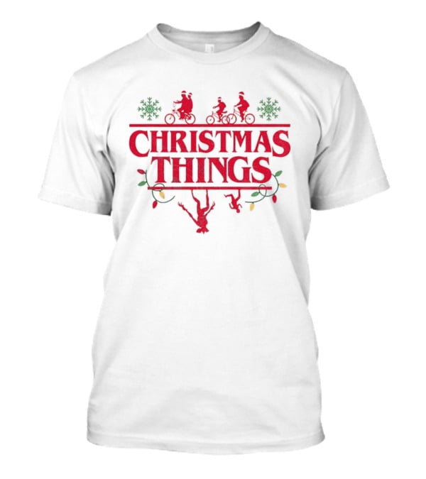 Christmas Things Upside Down Merry Stranger Christmas 2025 T-Shirt