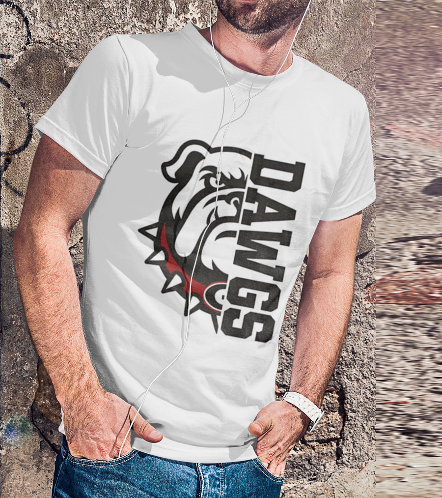 Georgia Bulldogs Dawgs Split Bulldog Graphic T-Shirt