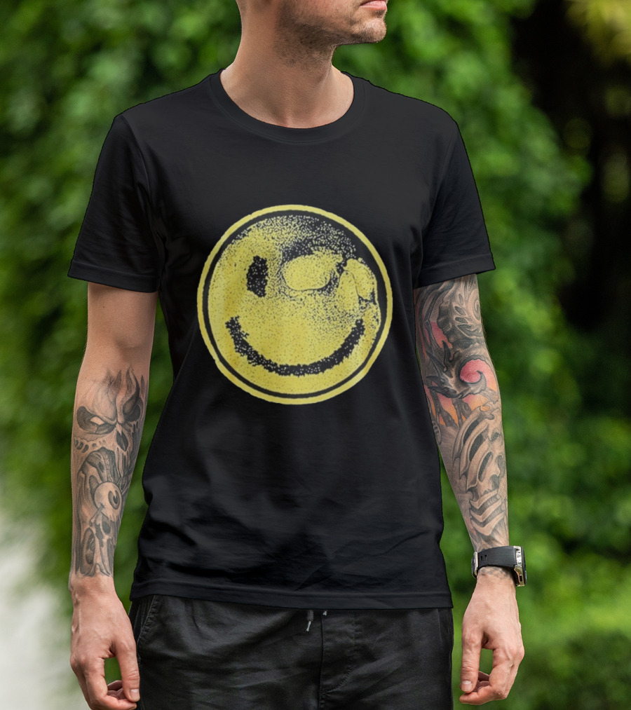 Against Me! Mandatory Happiness Yellow Smiley Face T-Shirt