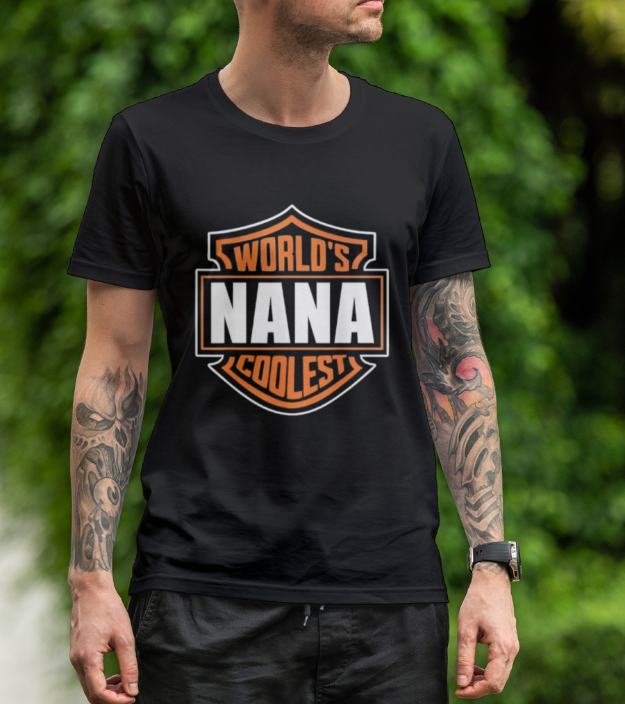 World’s Coolest Nana Matching Family Reunion Emblem T-Shirt