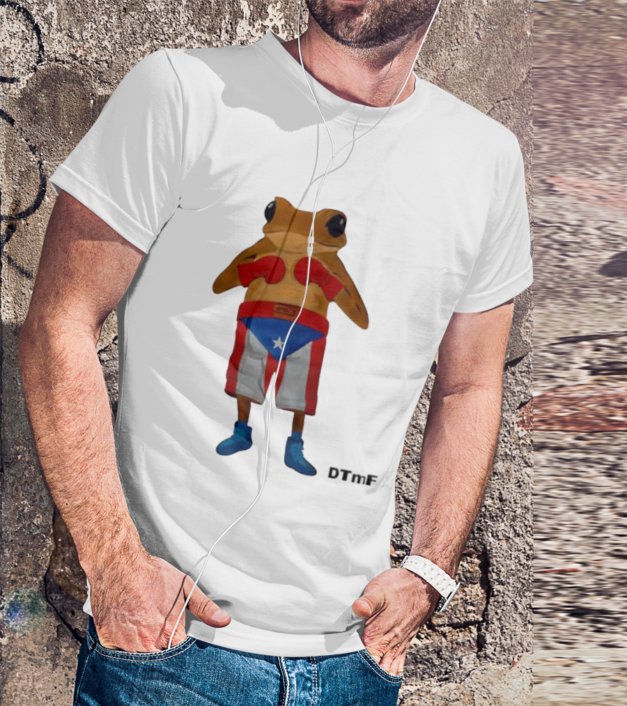 DTMF Concho Boxing Puerto Rican Boxing Frog Bad Bunny's 2025 World Tour T-Shirt