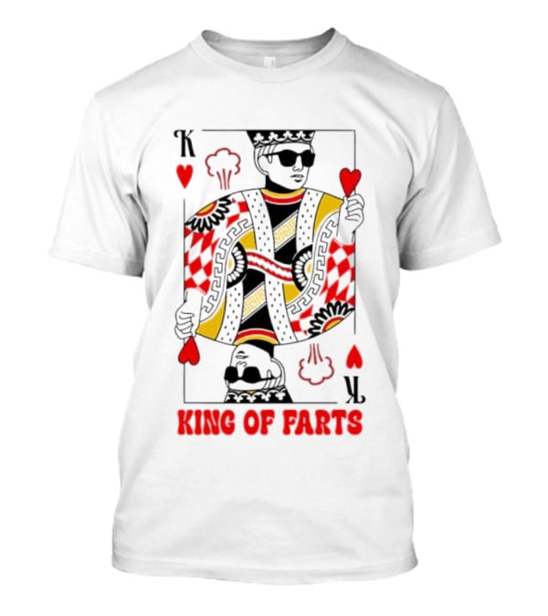 King Of Farts Playing Card Hearts K Graphic Fun Parody T-Shirt