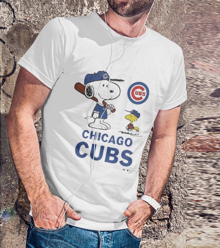 Peanuts Snoopy Woodstock Chicago Cubs Toddler Baseball C Cap T-Shirt