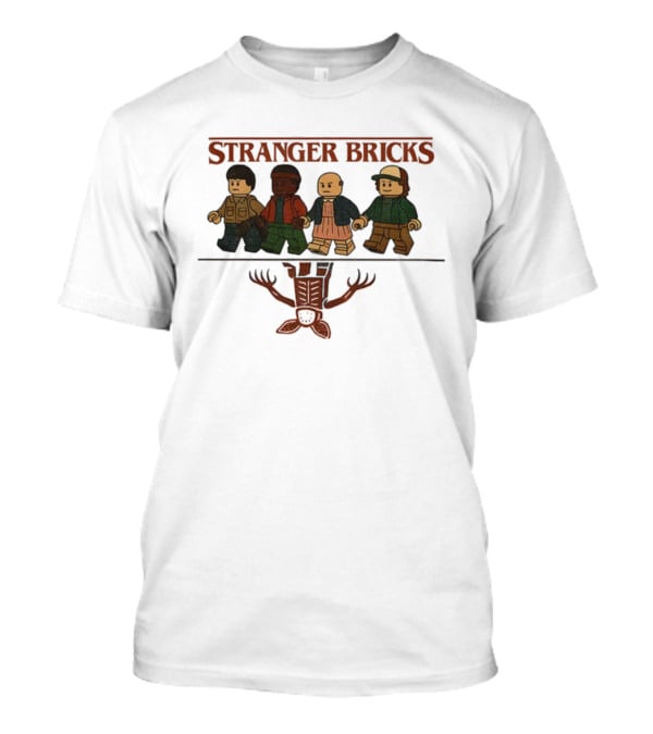 Stranger Bricks Upside Down Lego Characters Stranger Things Demogorgon T-Shirt