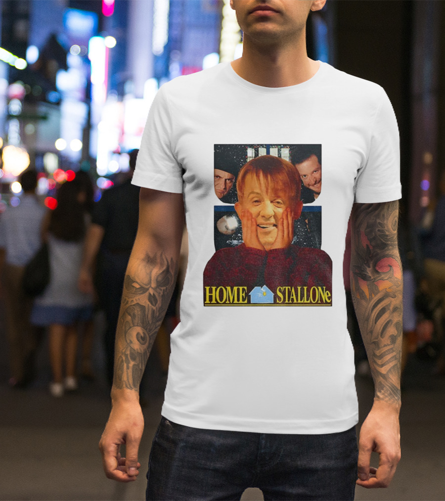 Sylvester Stallone Kevin McCallister Christmas Home STALLONe T-Shirt
