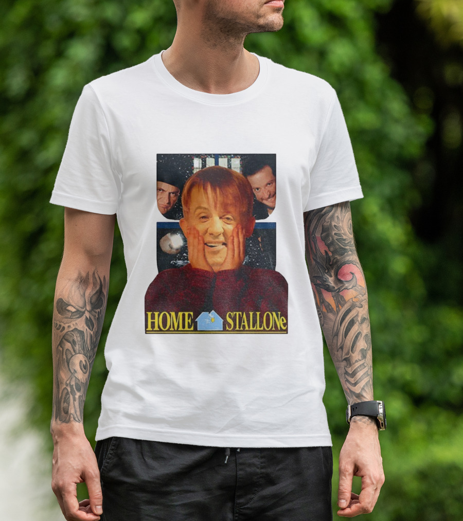 Sylvester Stallone Kevin McCallister Christmas Home STALLONe T-Shirt