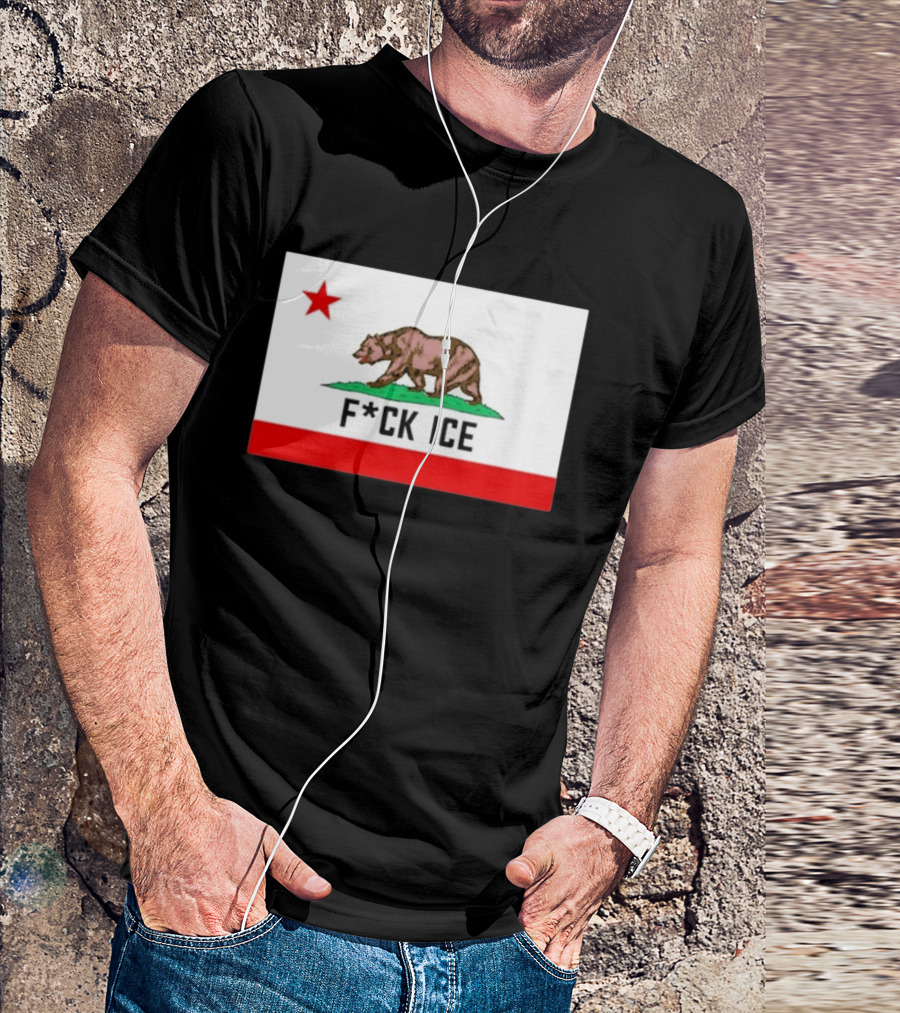 F*ck Ice Bear Flag California T-Shirt