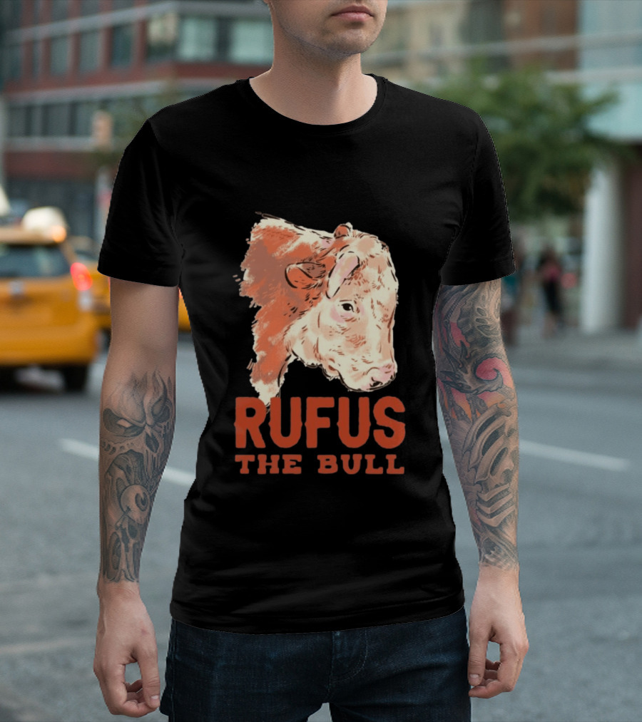 Rufus The Bull Cow Retro Style Rustic T-Shirt