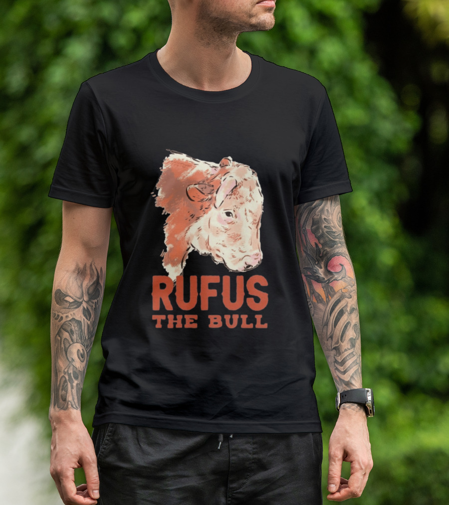 Rufus The Bull Cow Retro Style Rustic T-Shirt