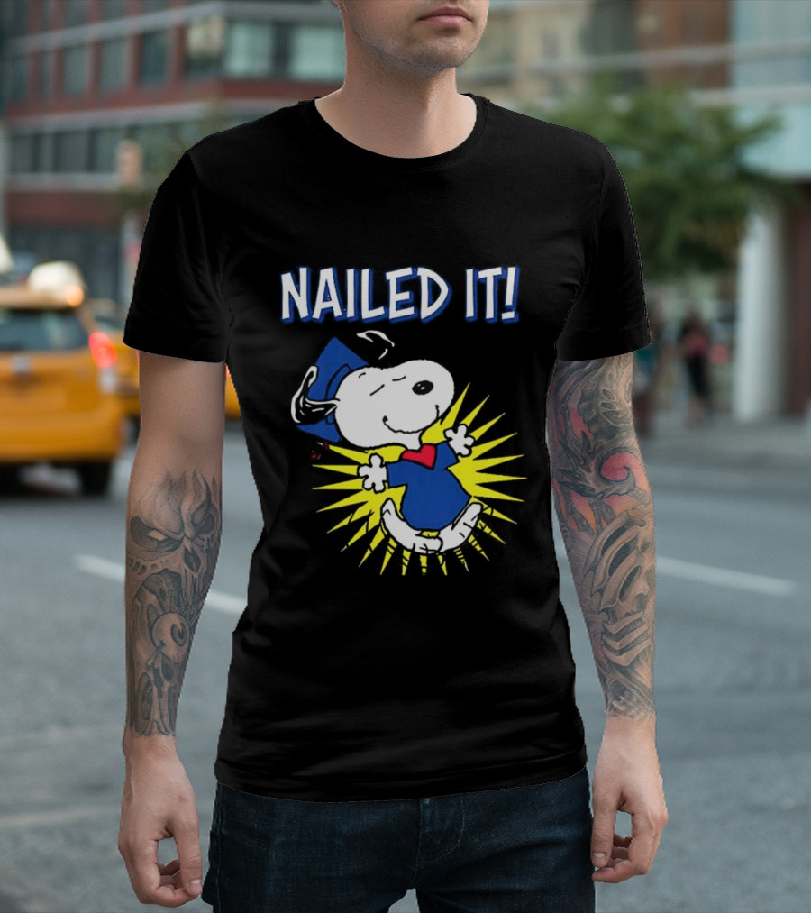 Congratulations Snoopy Nailed It Graduation Celebration T-Shirt
