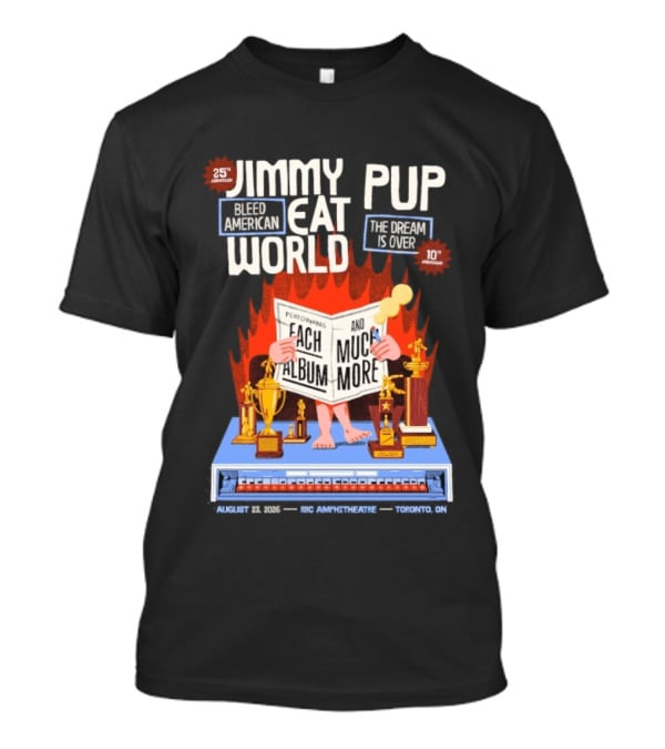Jimmy Eat World Bleed American 25th Anniversary Pup The Dream Is Over Live August 23 2026 RBC Amphitheatre Toronto T-Shirt