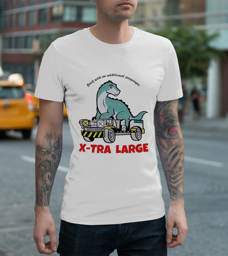 X Tra Large Dinosaur Back With An Additional Passenger T-Shirt