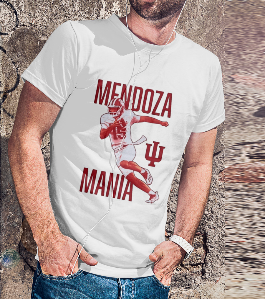 Mendoza Mania Indiana Hoosiers Football Player Action Icon IU T-Shirt