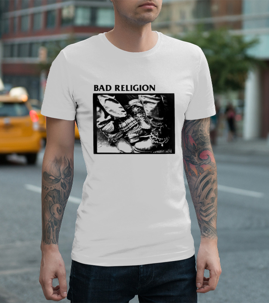 Bad Religion 80 85 Tour Punk Boots Denim Chains 2026 T-Shirt