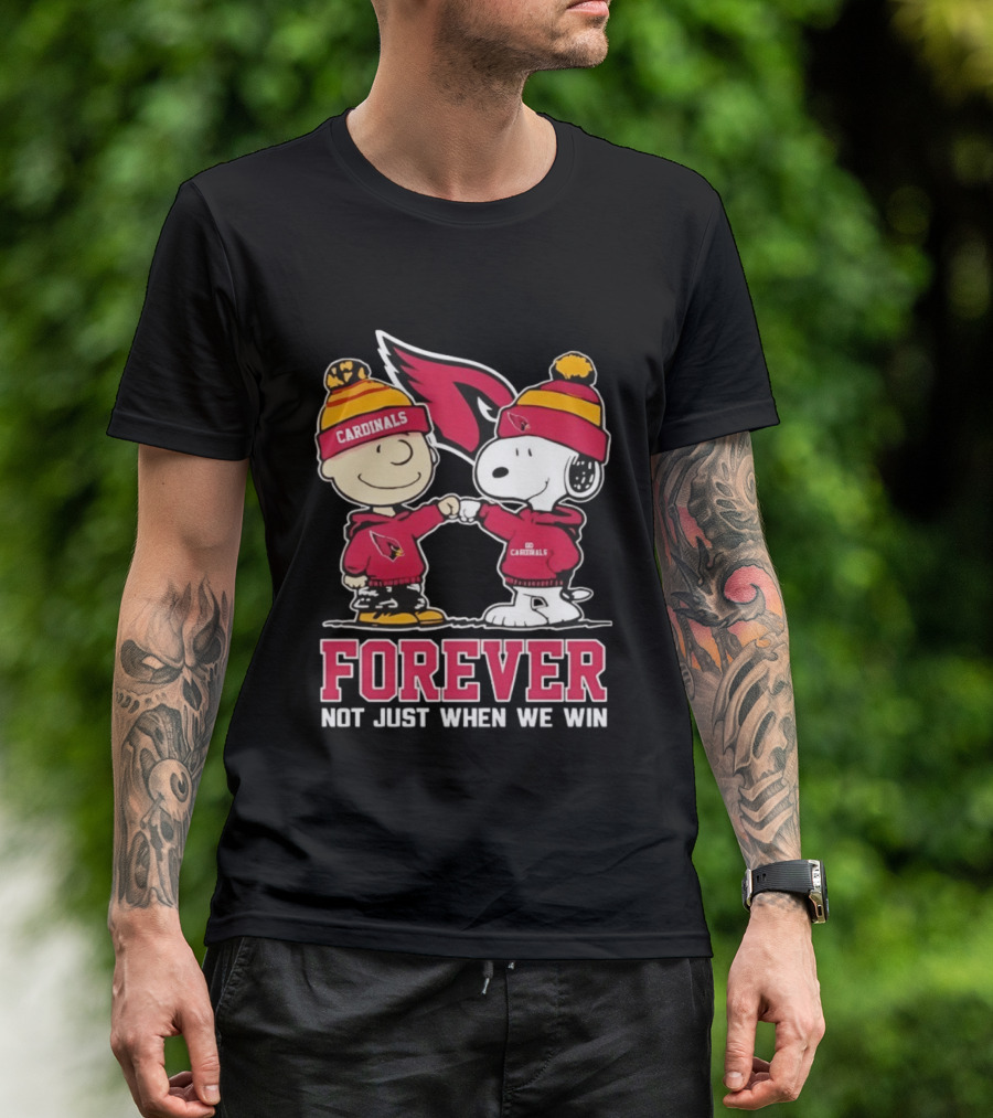Peanut Snoopy Charlie Brown Cardinals Forever Not Just When We Win T-Shirt
