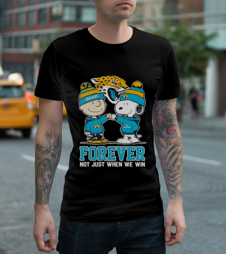Charlie Brown Snoopy Jaguars Forever Not Just When We Win T-Shirt