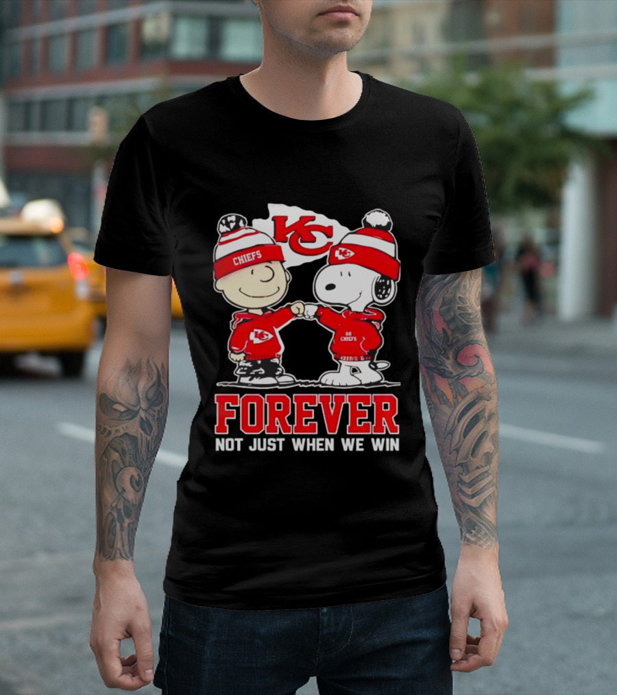 Peanut Snoopy Charlie Brown KC Chiefs Forever Not Just When We Win T-Shirt