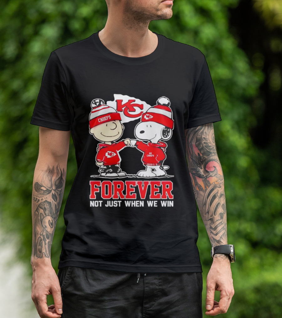 Peanut Snoopy Charlie Brown KC Chiefs Forever Not Just When We Win T-Shirt