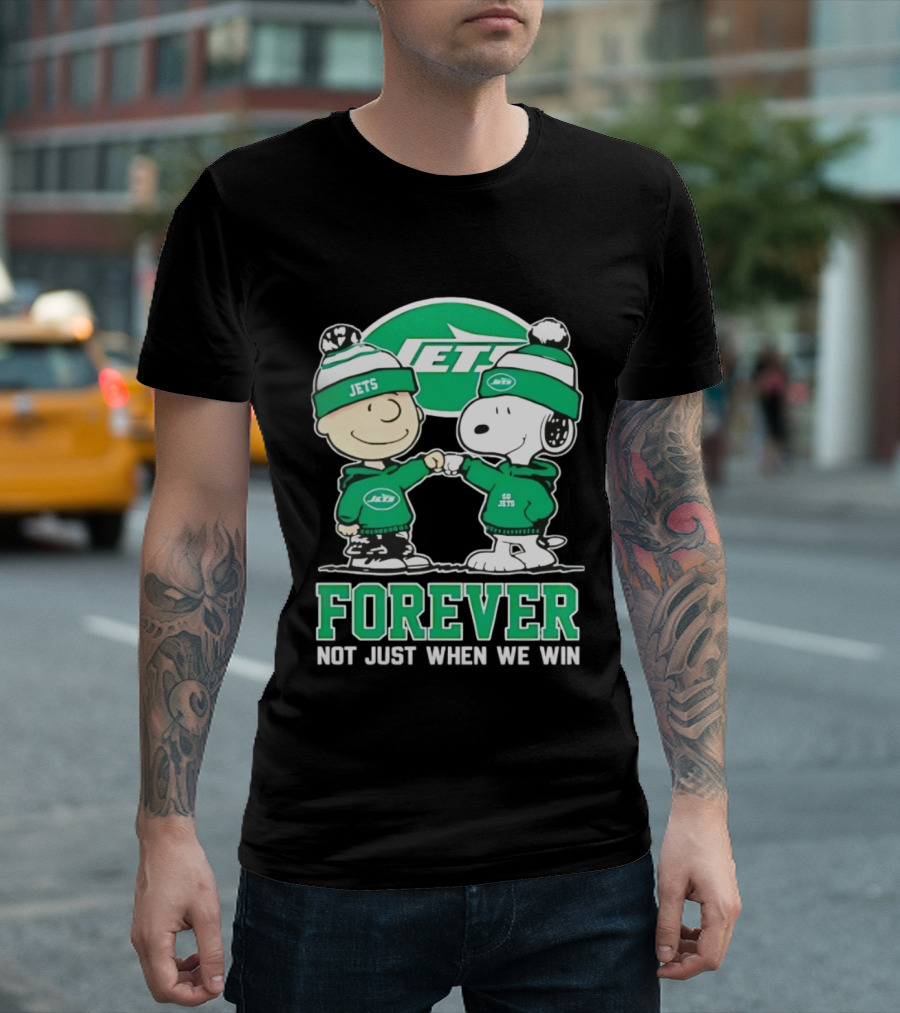 Peanuts Snoopy Charlie Brown Jets Forever Not Just When We Win T-Shirt