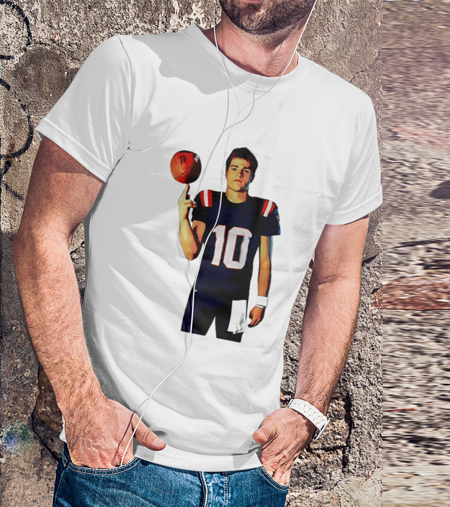Drake Maye M.N.E.G.A. New England Patriots Football 10 T-Shirt