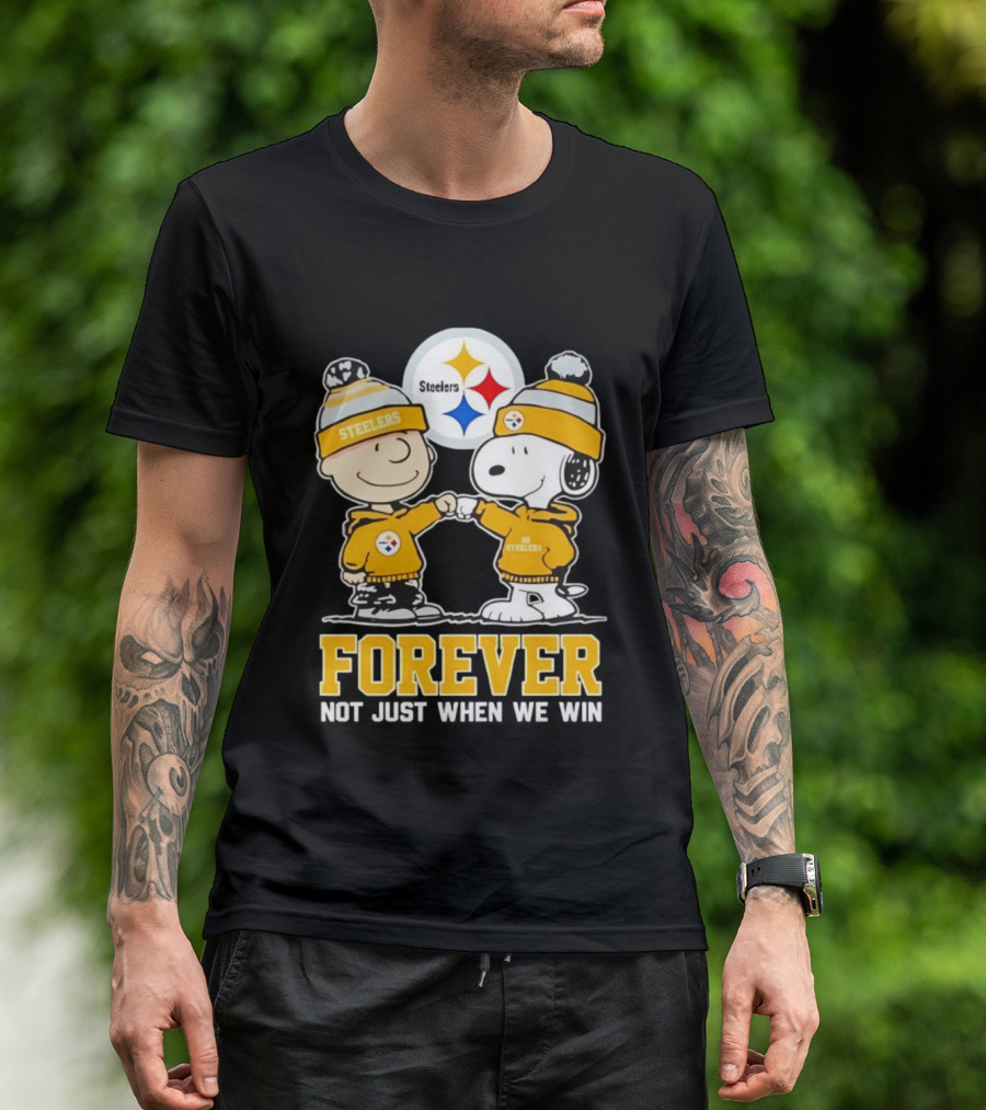 Peanut Snoopy Charlie Brown Steelers Forever Not Just When We Win T-Shirt